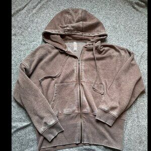 Mono B Valley Girl Zip Up Cocoa - Medium